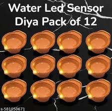 Brown Color Led Diya Pack Of 12