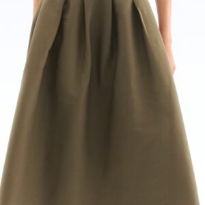 H And M Aline Midi Skirt For Women Color Green Size S