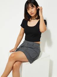 Crop Top For Women Colour Black Size M