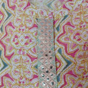 Kurti For Women Colour Red Yellow Size M