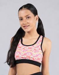 Sports Bra Black With Peech For Women Size S