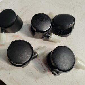 Black Color Plastic Caster Wheels Pack Of 5