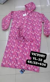 Victory Rainwear Pink Floral For Women Vl32 Size 50
