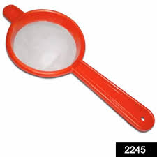 Plain Orange Plastic Tea Strainer 1Pc