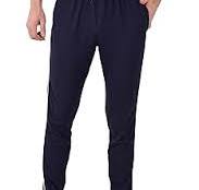 Men Navy Solid Track Pant Size L