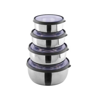 Stainless Steel Utility Container Air Tight Leak Bowls Set Of 4