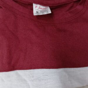 T Shirt For Men Color Maroon White Size M