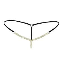 White Color Pearl G String Women Panty Size M