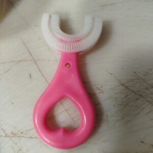 Pink Colour Wrapped U Shaped Toothbrush For Kids