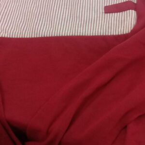 White And Red Full Sleeve T Shirt For Men Size L