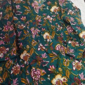 Green Color Printed Women Short Frock Kurti Size L