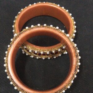 Fancy Bridal Bangles 1 Pair Size 2 Point 4