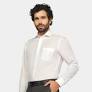 Formal Super White Textured Shirt For Men Colour White Size L
