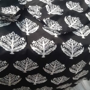 Womens Printed Short Kurta Black Size M