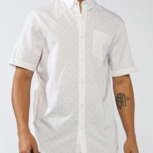 Marks And Spencer Pure Cotton Button Down Collar Shirt White Size L