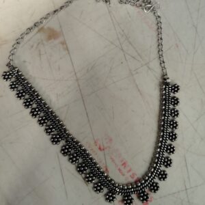 Silver Oxidised Necklace For Women And Girls
