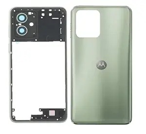 Battery Cover Back Door Panel With Middle Ring Body Panel For Motorola Moto G54 Green