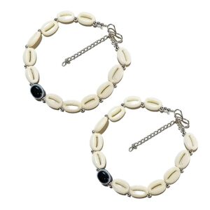 Honbon Shell Anklet For Women And Girls 1 Pair Payal