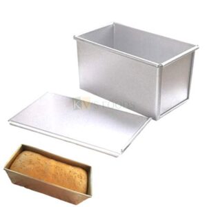 Silver Color Oven Cake Baking Tin With Lid Safe 6 Inch
