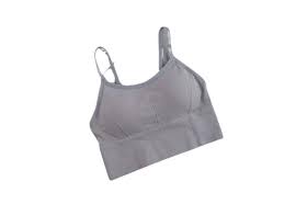 Grey Color Padded Women Sports Bra Size L