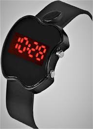 Black Color Apple Shape Kids Smart Watch