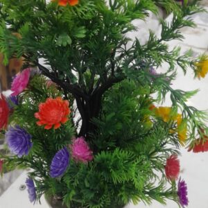 Plastic Flower Pot Multicolour Flowers