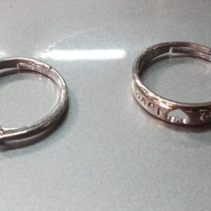 Artificial Finger Rings Pack Of 2 Silver