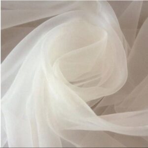Organza Silk Fabric For Garments Colour Cream 160 Meter
