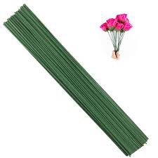 Diameter 2Mm Dark Green Floral Paper Wire Pack Of 50