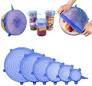Silicone Lid Cover Blue Colour Pack Of 6