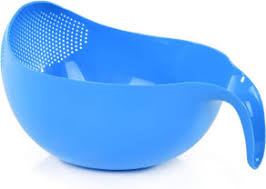 Strainer Washer Bowl Rice Fruits Vegetable Rice Bowl Rice Strainer Bowl Kitchen Gadget Colour Blue