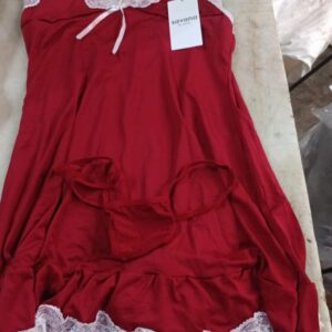 Savana Night Dress For Women Colour Red Size Xl