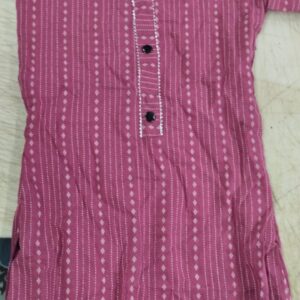 Women Pink Long Kurti Size S