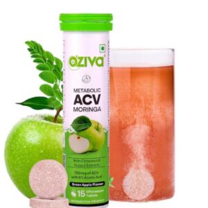 Oziva Acv Moringa Weight Loss 3 In 1 Fat Oxidation Formula Green Apple 15 Tablets