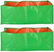 Rectangular Hdpe 18X12X9 Inches Grow Bags For Home Gardening Pack Of 2