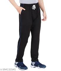 Track Solid Men Black Track Pant Size L