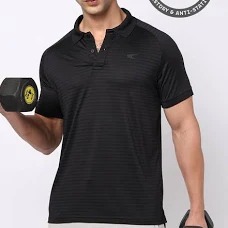 Performax Fastdry Black Charcoal Polo T Shirt For Men Size Xl