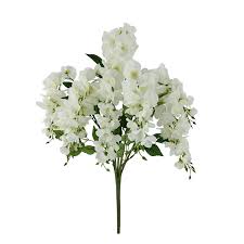 Artificial Flower White Green Pack Of 6