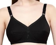 Trylo Rozi Non Padded Tshirt Bra Black Colour Size 40