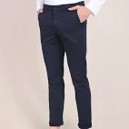 Us Polo Assn Share Navy Solid Full Length Casual Men Slim Fit Casual Trousers Size 32