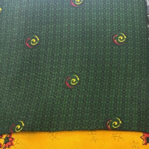 Women Unstitched Suit Green Yellow Colour
