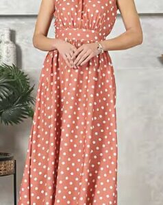 Shein Girls Brown Printed Colour Western Wear Dresses Size M