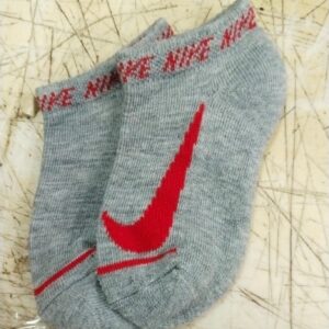 Nike Kids Grey And Red Colour Socks Size 5 To 7 Yrs