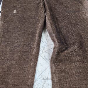 Ruby Fabrics Linings Mens Unstitched Wool Herringbone Trouser Fabric Brown Golden Size 28