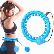 Hitwe Weighted Hula Hoop Weight Loss 24 Detachable Fitness Hoops Auto Spinning Ball