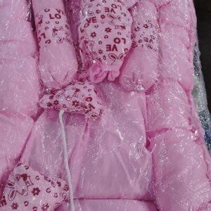 Steelbird Koko Bed Set For New Born Baby Super Soft Bedding 3 Pillow Set Pink