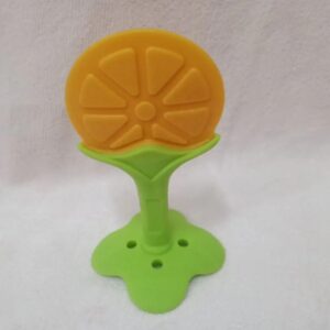 Newborn Baby Silicone Teether Green And Yellow