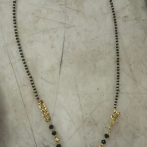 Women Golden And Black Color Mangalsutra