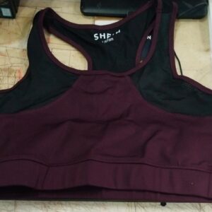 Shein Women Wine And Black Colour Top Size L