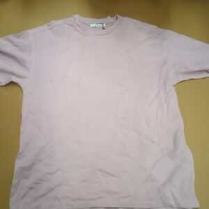 Zara Pink Color Women Washed Effect Interlock Tshirt Size Xxl